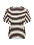 T-shirt Only Livina Bianco Marrone a maniche corte a righe 15359677 /Coffee Bean ONLY 