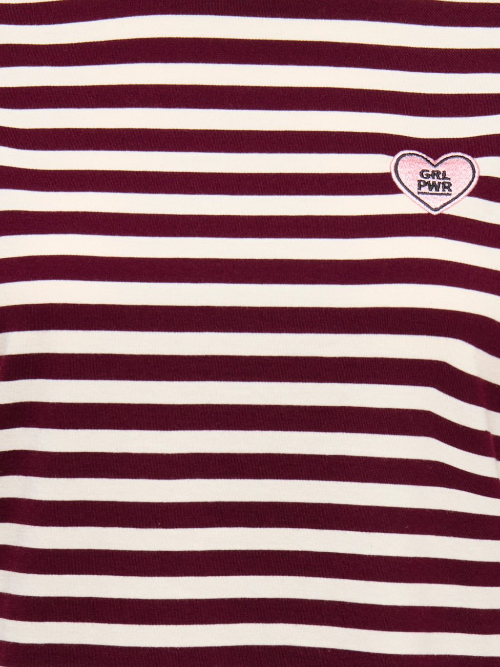 T-shirt Only Livina Bianco Bordeaux a maniche corte a righe 15359677 /Fig ONLY 
