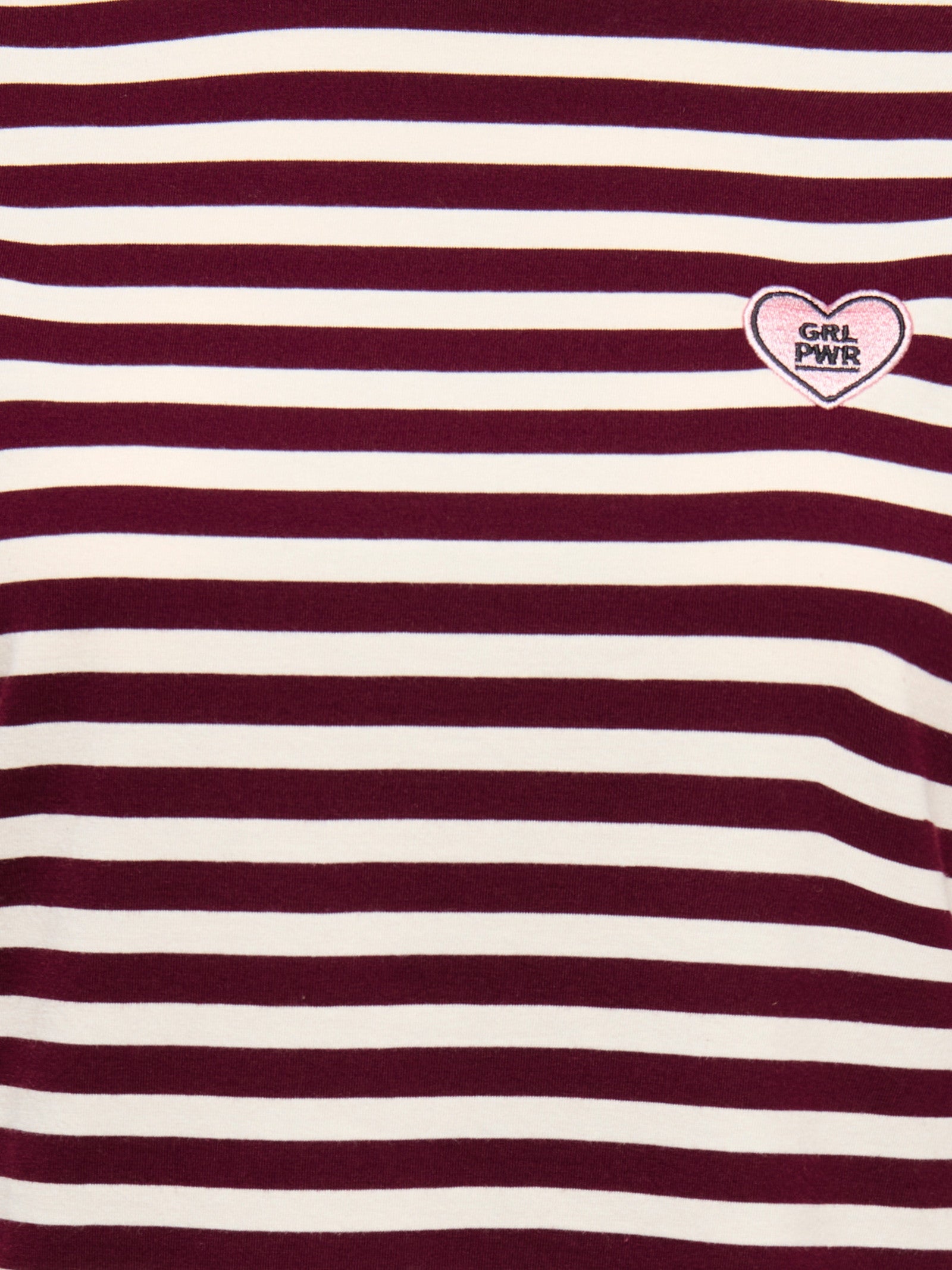 T-shirt Only Livina Bianco Bordeaux a maniche corte a righe 15359677 /Fig ONLY 