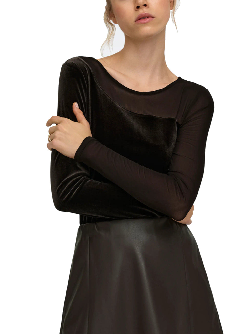 Top Only Smooth Marrone in velluto 15360668 /Chocolate Torte ONLY 