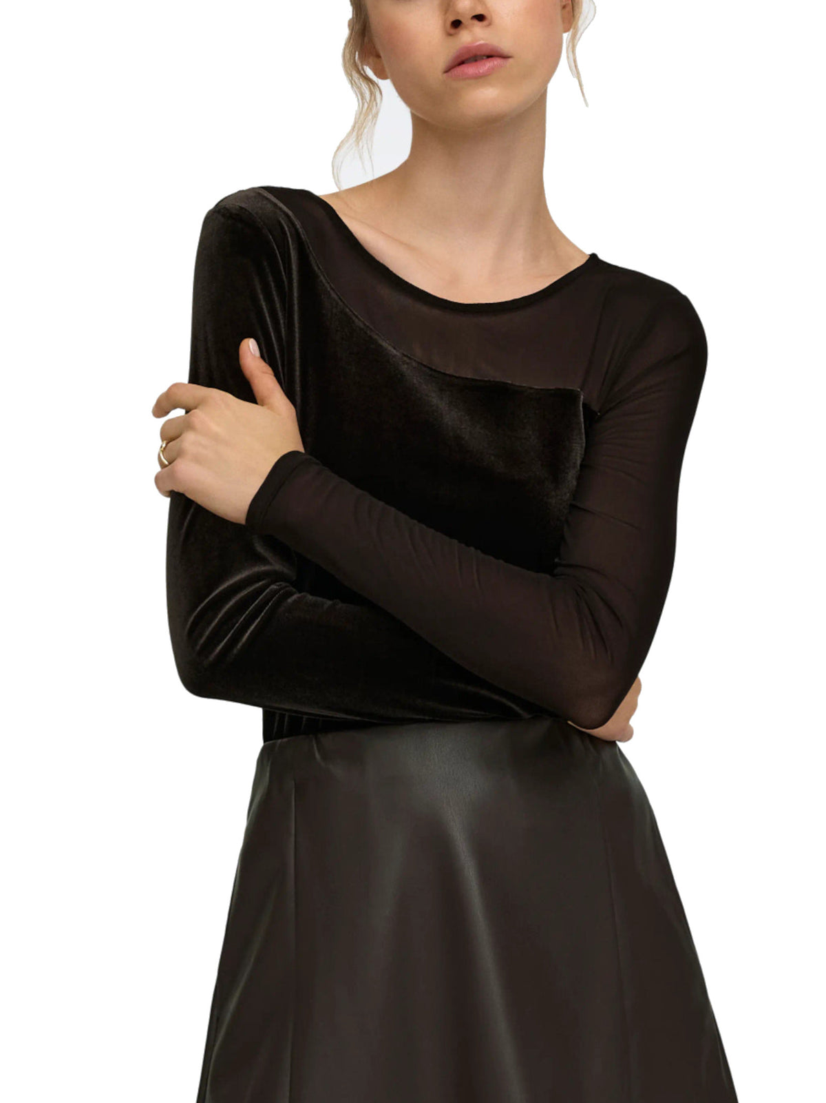 Top Only Smooth Marrone in velluto 15360668 /Chocolate Torte ONLY 