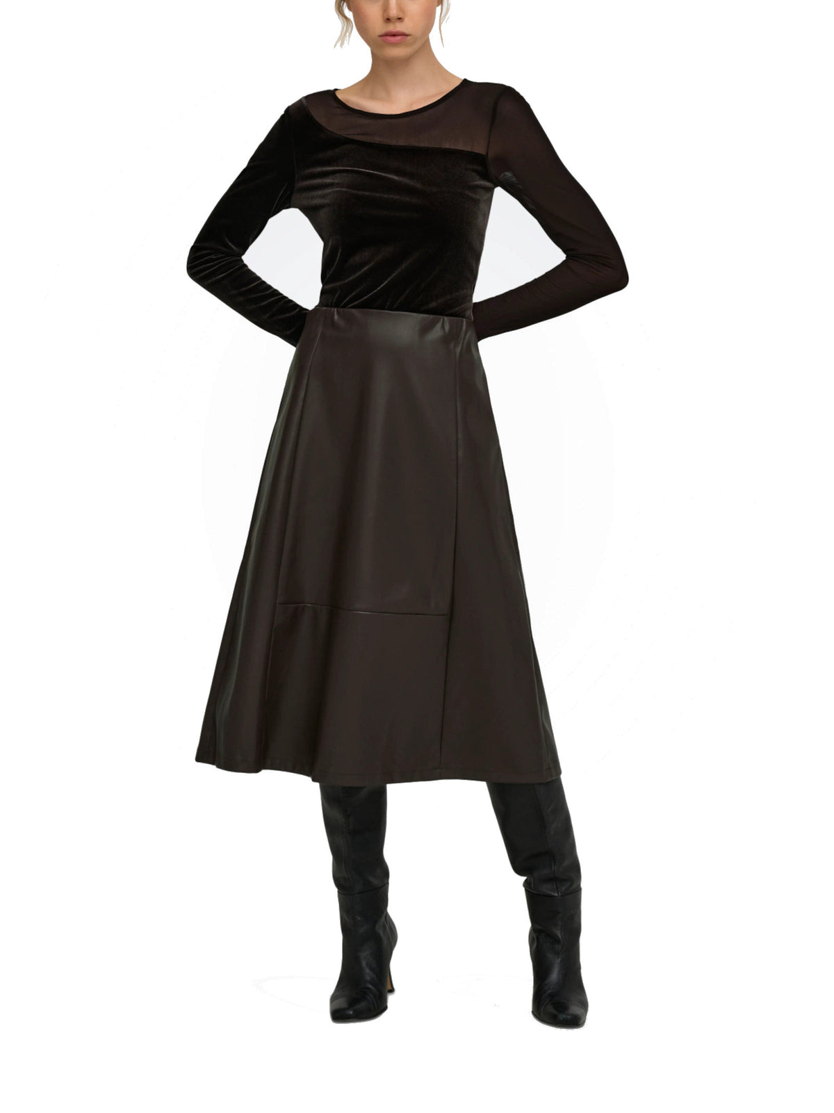 Top Only Smooth Marrone in velluto 15360668 /Chocolate Torte ONLY 