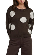 Maglia Only Bootle Marrone coni pois 15361111 /Coffee Bean ONLY 