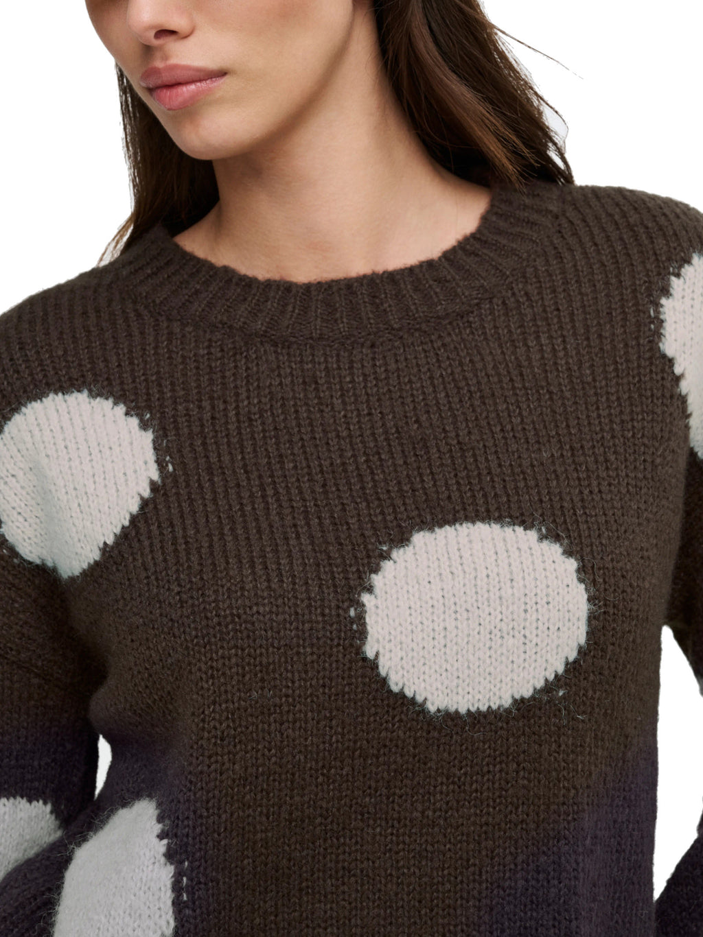Maglia Only Bootle Marrone coni pois 15361111 /Coffee Bean ONLY 