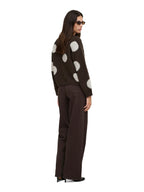 Maglia Only Bootle Marrone coni pois 15361111 /Coffee Bean ONLY 