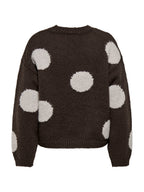 Maglia Only Bootle Marrone coni pois 15361111 /Coffee Bean ONLY 