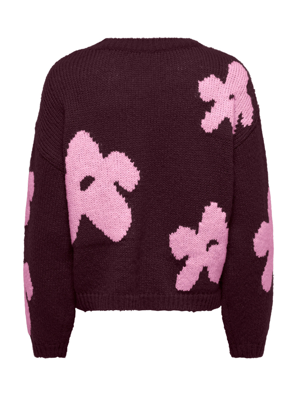 Maglia Only Bottle Bordeaux con fiori 15361111 /Fig ONLY 