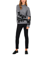Maglia Only Lisa Grigio con applicazioni floreali 15364955 /Medium Grey Melange ONLY 