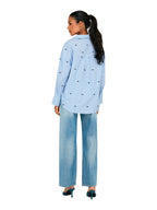Camicia Only Oregon Celeste a righe 15367057 /Serenity ONLY 