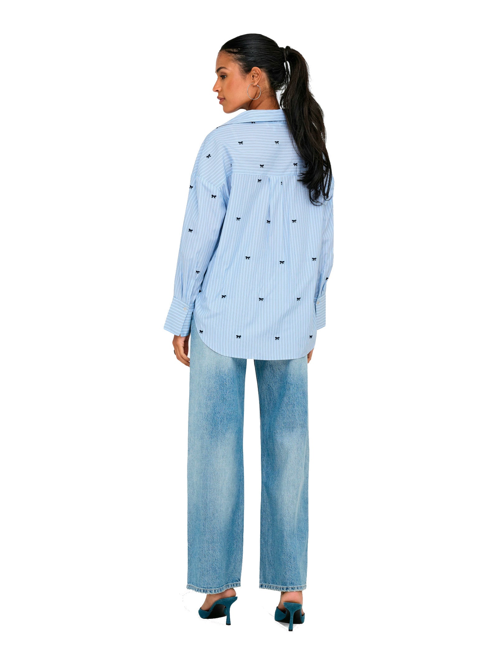 Camicia Only Oregon Celeste a righe 15367057 /Serenity ONLY 