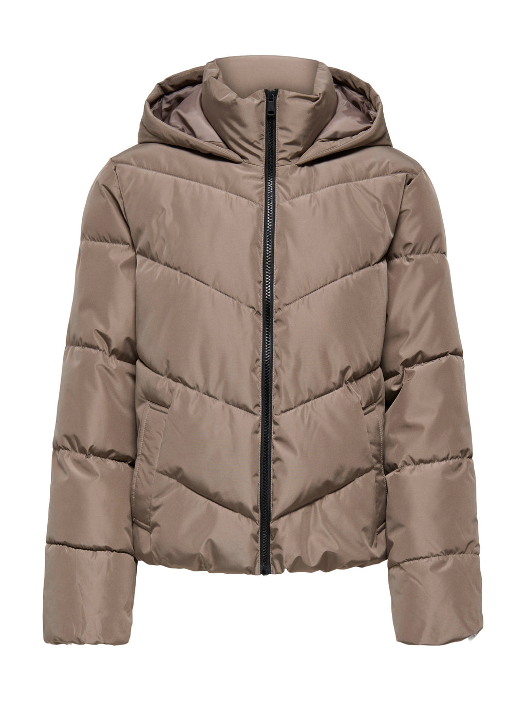 Piumino Only Clair  corto con cappuccio 15373797 /Walnut ONLY 