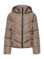 Piumino Only Clair  corto con cappuccio 15373797 /Walnut ONLY 