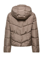 Piumino Only Clair  corto con cappuccio 15373797 /Walnut ONLY 