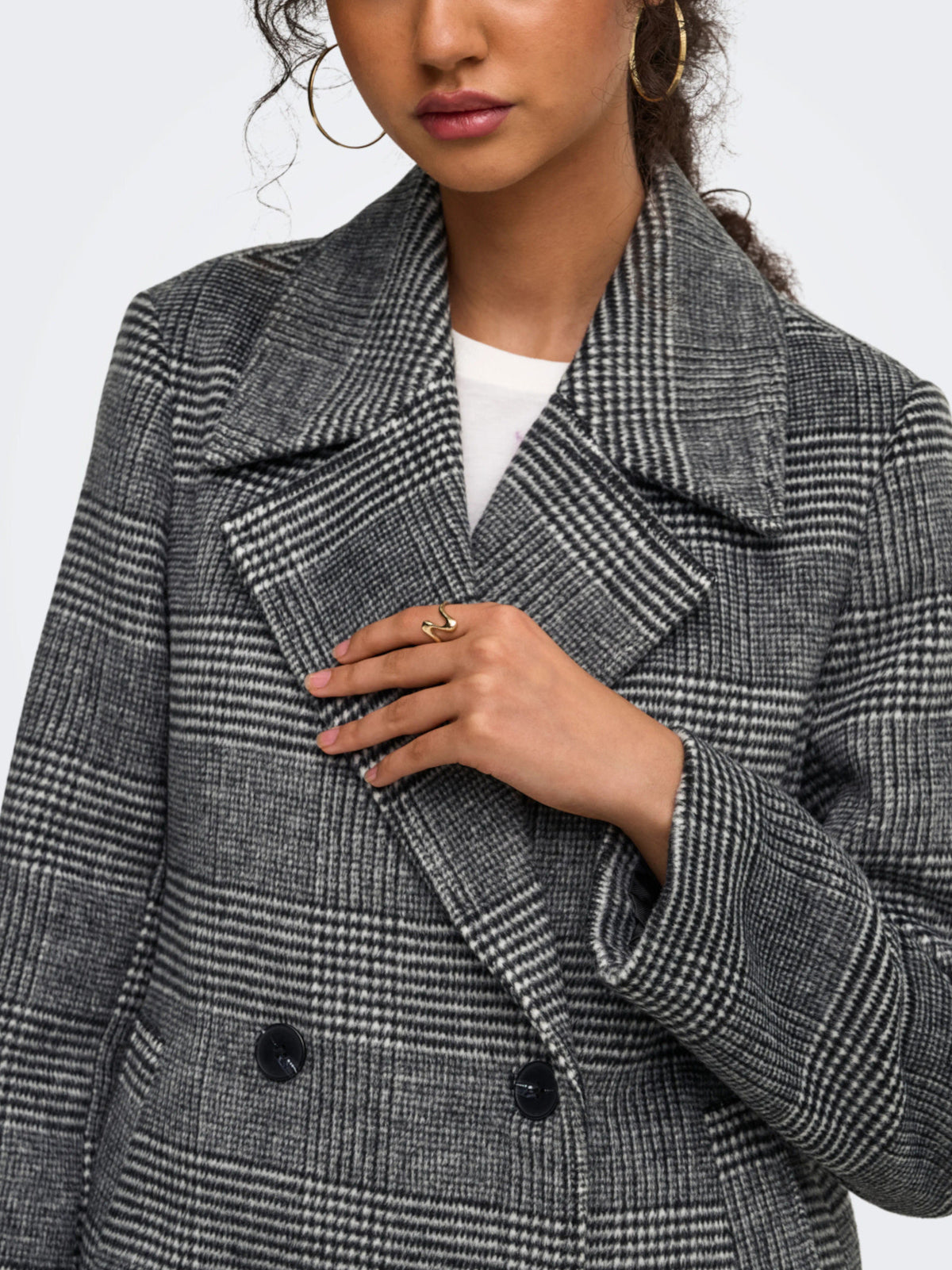 Cappotto Only Tenna Nero doppiopetto 15374084 /Black ONLY 