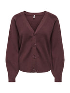 Cardigan Only Bordeaux Teri con bottoni 15374994 /Fig ONLY 