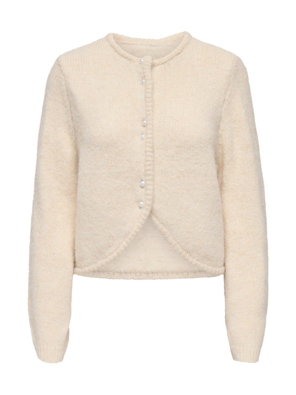 Cardigan Only Zaggie Beige con scollo rotondo 15375135 /Birch ONLY 