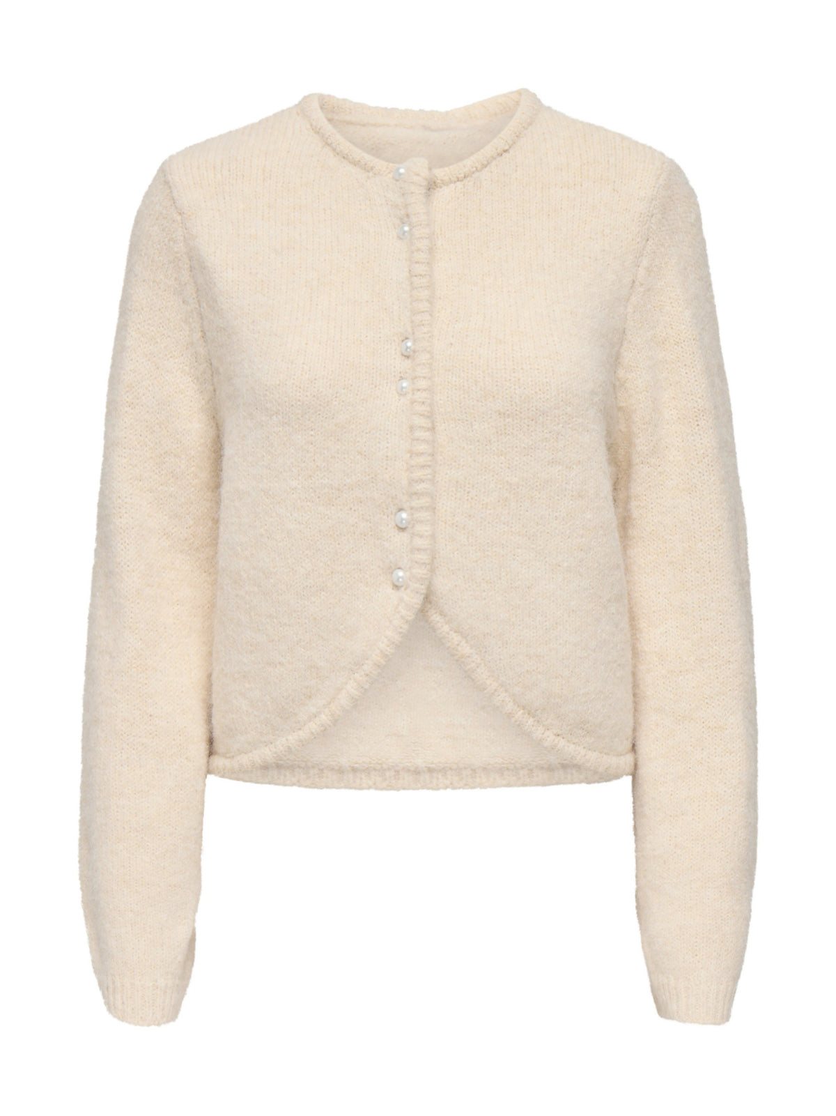 Cardigan Only Zaggie Beige con scollo rotondo 15375135 /Birch ONLY 