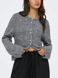Cardigan Only Zaggie Grigio con scollo rotondo 15375135 /Dark Grey Melange ONLY 