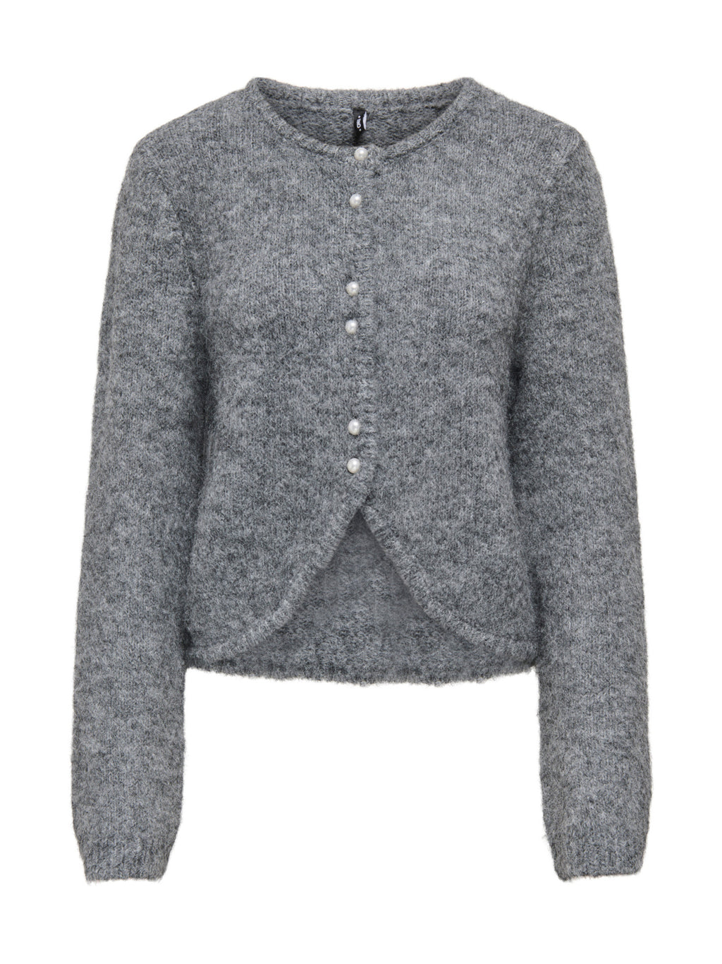 Cardigan Only Zaggie Grigio con scollo rotondo 15375135 /Dark Grey Melange ONLY 