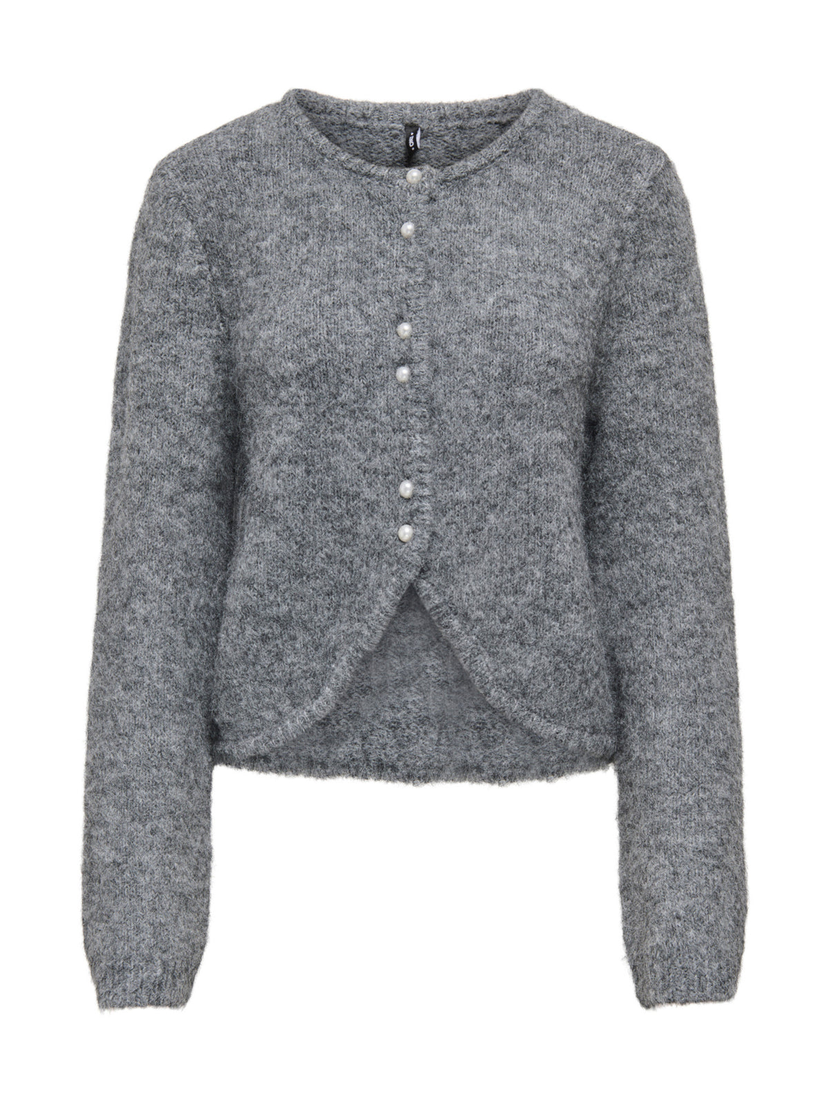 Cardigan Only Zaggie Grigio con scollo rotondo 15375135 /Dark Grey Melange ONLY 