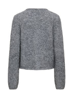 Cardigan Only Zaggie Grigio con scollo rotondo 15375135 /Dark Grey Melange ONLY 