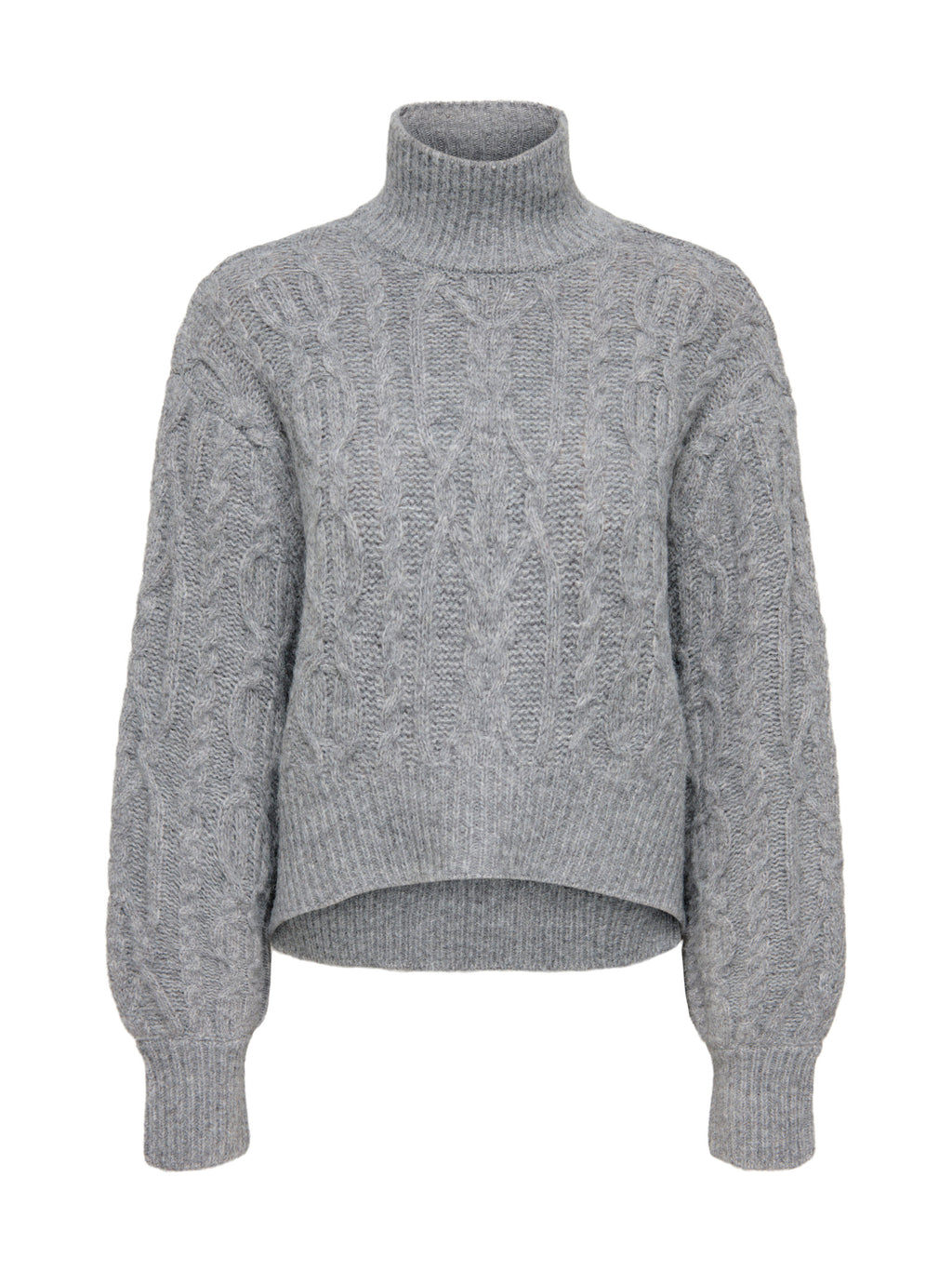 Maglia Only Hilde Grigio con lavorazione a trecce 15375336 /Medium Grey Melange ONLY 