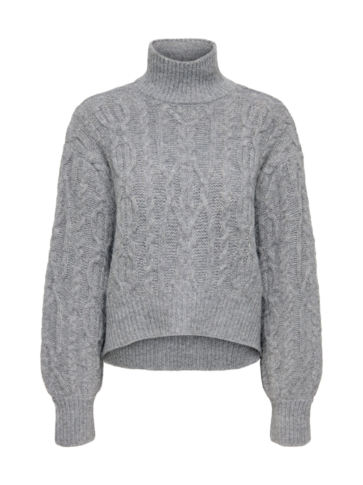 Maglia Only Hilde Grigio con lavorazione a trecce 15375336 /Medium Grey Melange ONLY 