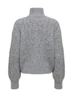 Maglia Only Hilde Grigio con lavorazione a trecce 15375336 /Medium Grey Melange ONLY 