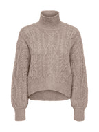 Maglia Only Hilde Beige con lavorazione a trecce 15375336 /String ONLY 