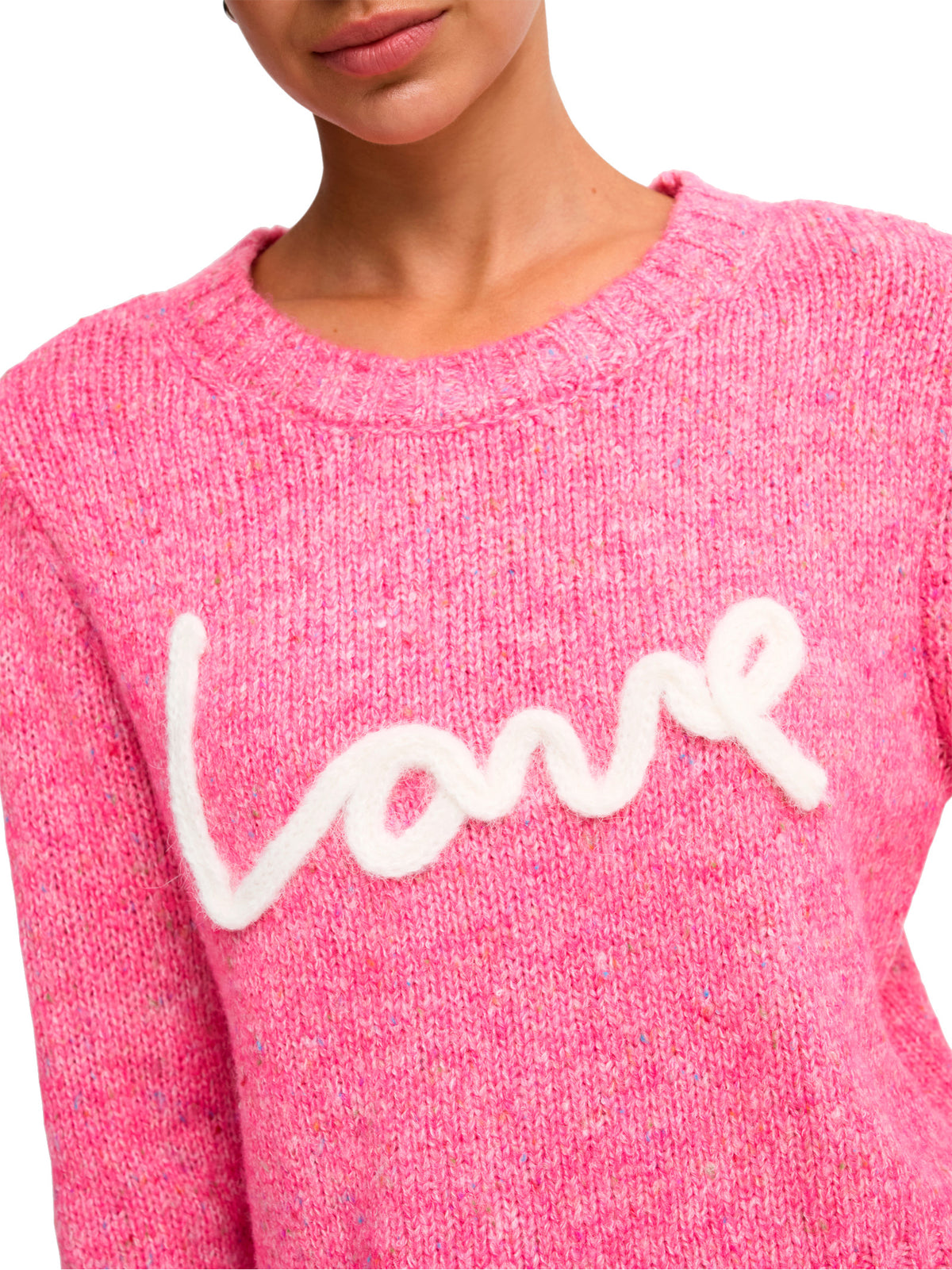 Maglia Only Smilla GFuxia con scritta in rilievo 15375416 /Fuchsia Red ONLY 