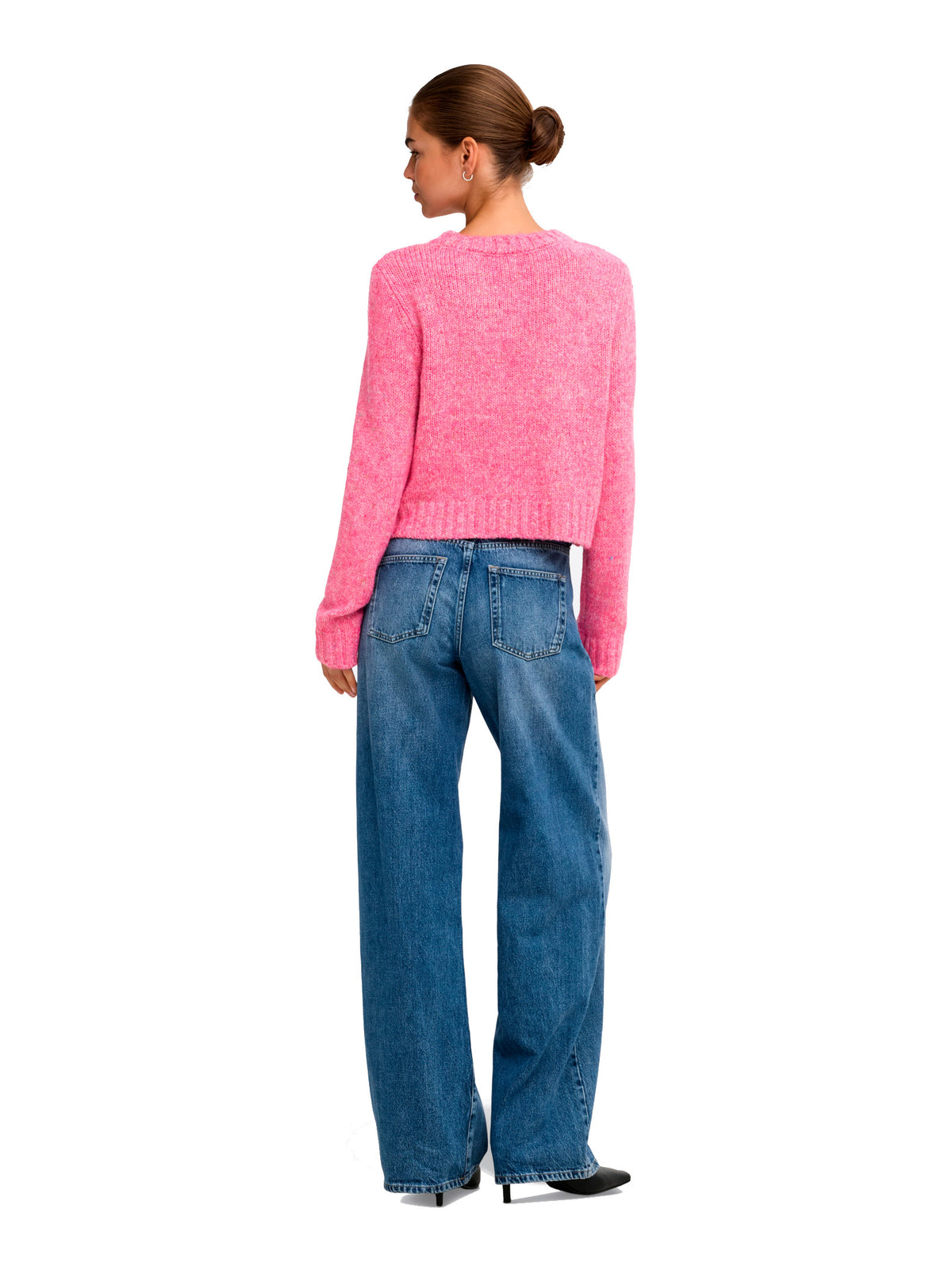 Maglia Only Smilla GFuxia con scritta in rilievo 15375416 /Fuchsia Red ONLY 