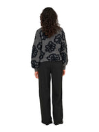Maglia Felicia Antracite Only con grandi motivi floreali 15375497 /Dark Grey Melange ONLY 
