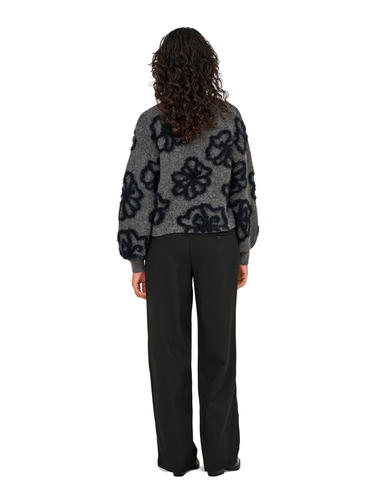 Maglia Felicia Antracite Only con grandi motivi floreali 15375497 /Dark Grey Melange ONLY 
