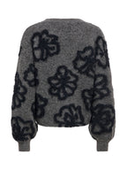 Maglia Felicia Antracite Only con grandi motivi floreali 15375497 /Dark Grey Melange ONLY 