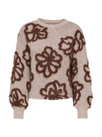 Maglia Felicia Beige Only con grandi motivi floreali 15375497 /String ONLY 