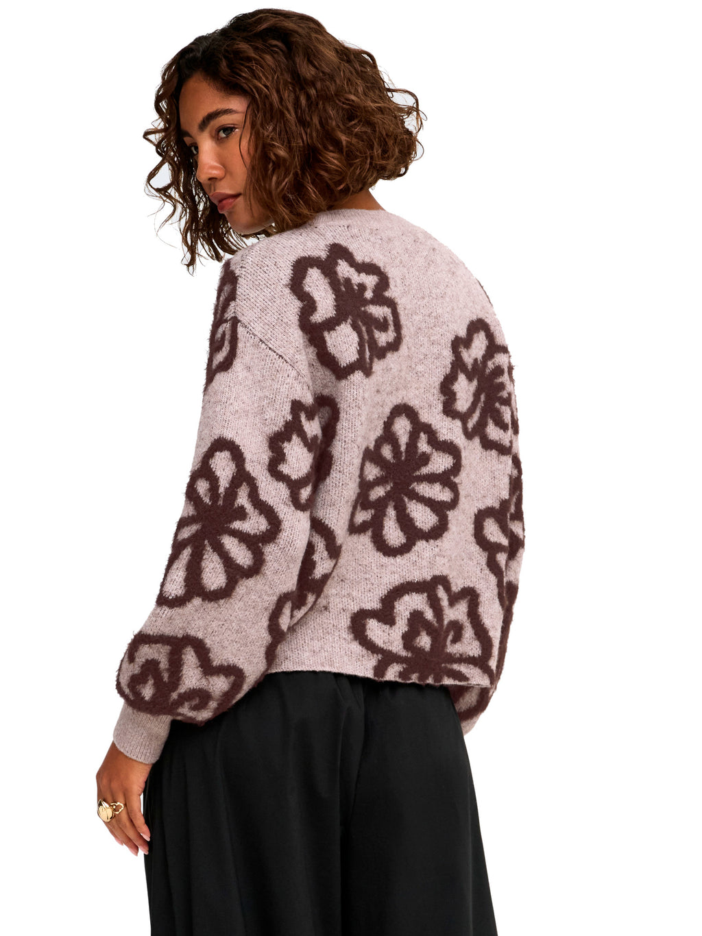 Maglia Felicia Beige Only con grandi motivi floreali 15375497 /String ONLY 
