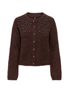 Cardigan Only Miggie Marrone con perline 15375519 /Coffee Bean ONLY 