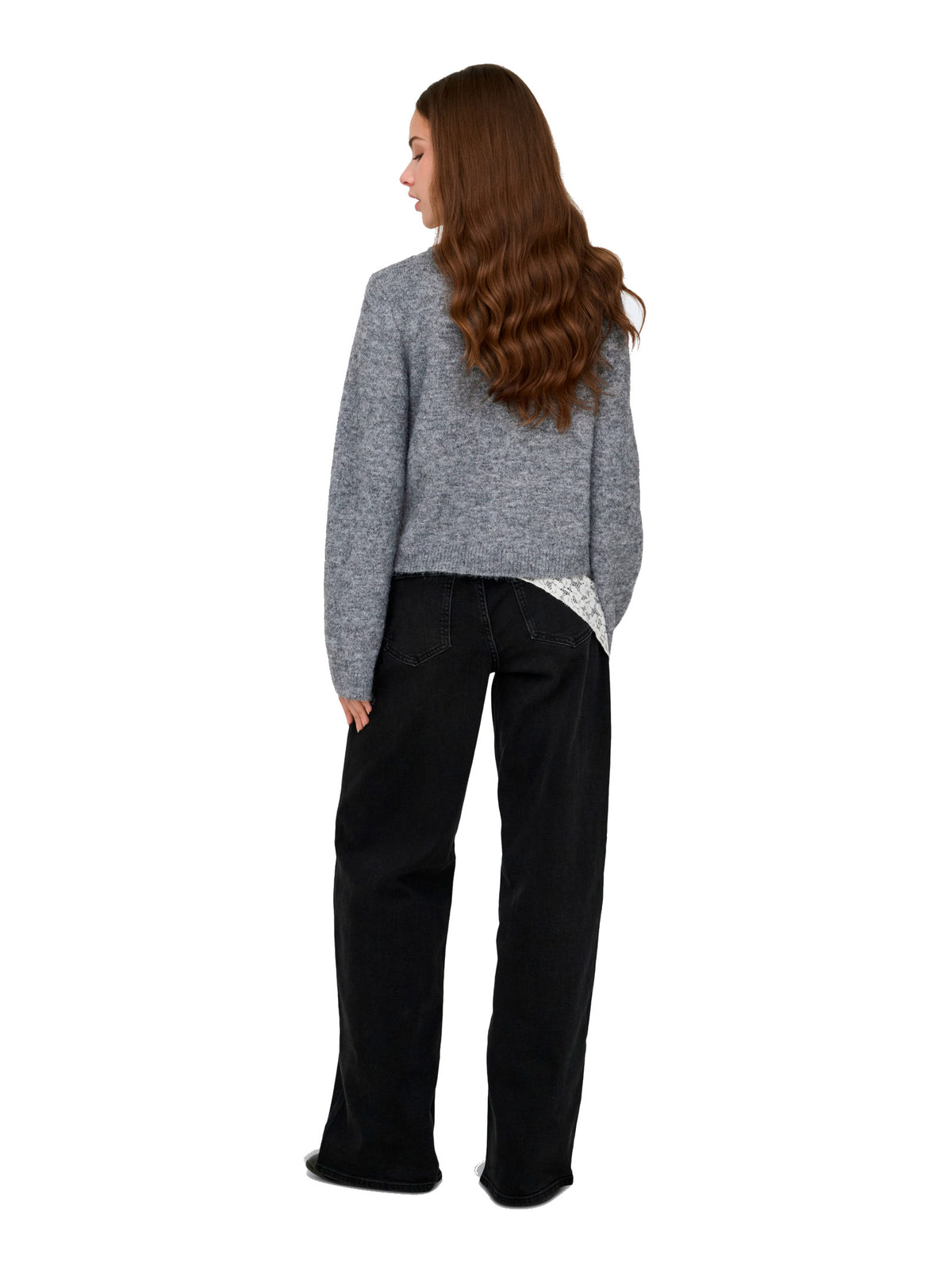 Cardigan Only Miggie Grigio con perline 15375519 /Medium Grey Melange ONLY 