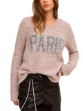 Maglia Only Zaggie beige con scritta 15375533 /Silver Mink ONLY 
