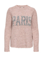 Maglia Only Zaggie beige con scritta 15375533 /Silver Mink ONLY 