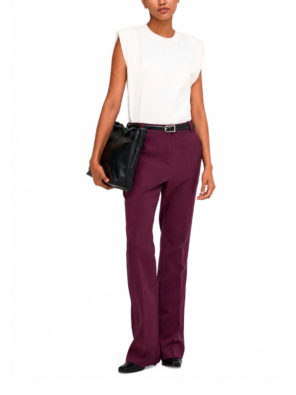 Pantalone Only Astrid Vinaccia Flared 15376978 /Winetasting ONLY 