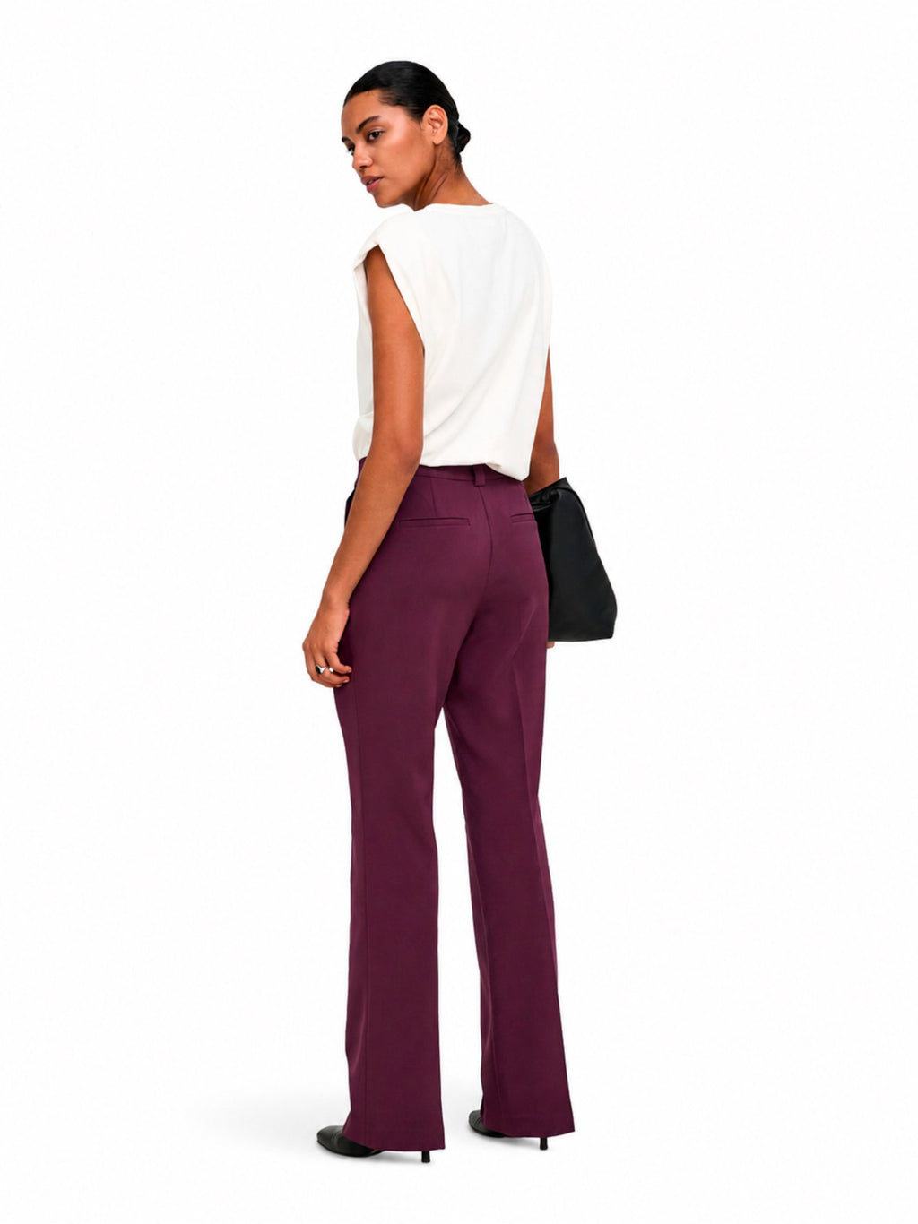Pantalone Only Astrid Vinaccia Flared 15376978 /Winetasting ONLY 
