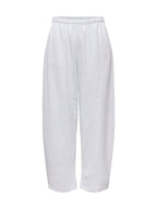 Pantalone Only Ofelia Grigio in tessuto felpato. 15377590 /Light Grey Melange ONLY 