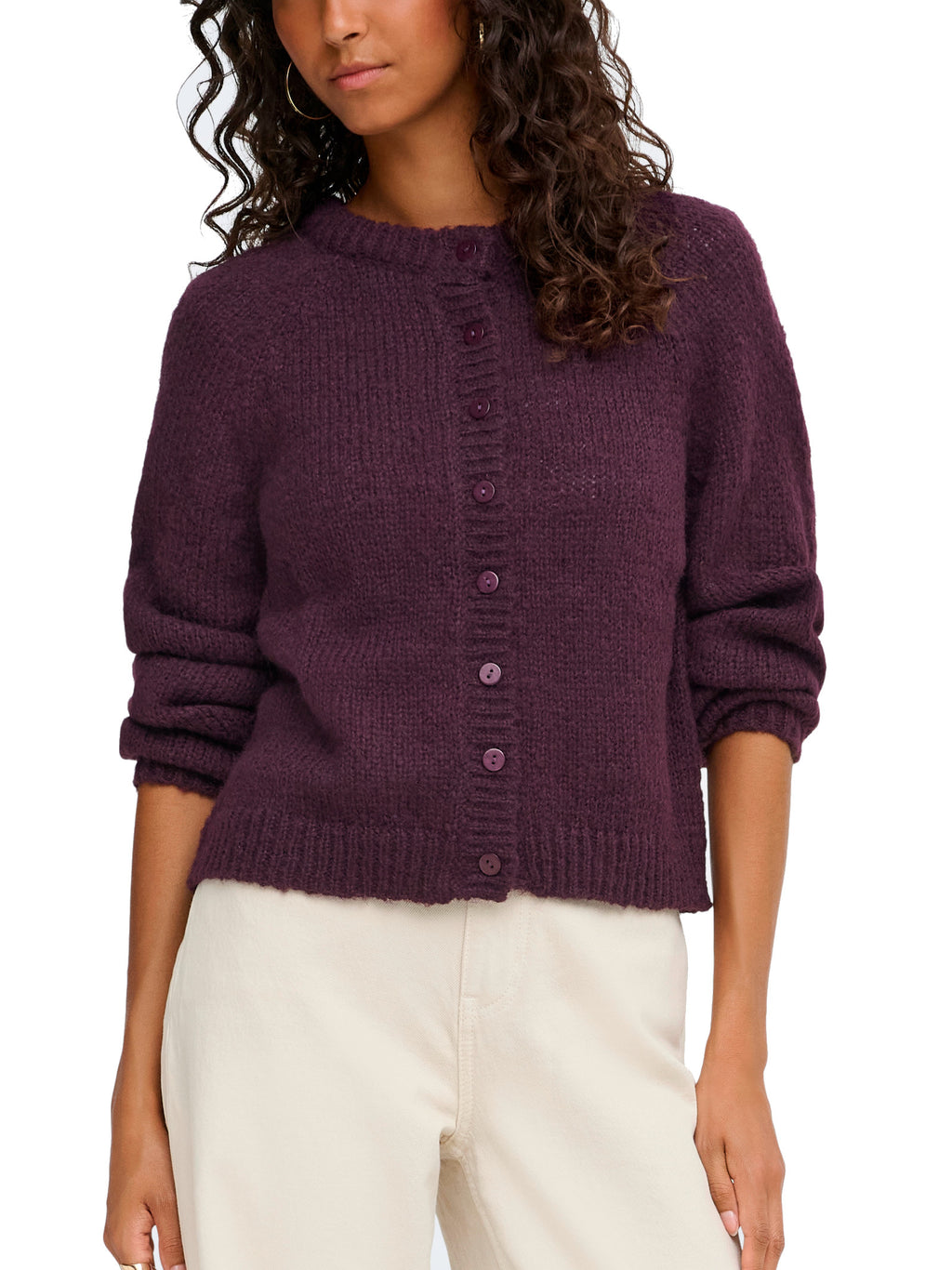 Cardigan Only Alyssa Bordeaux 15377949 /Blackberry Wine ONLY 