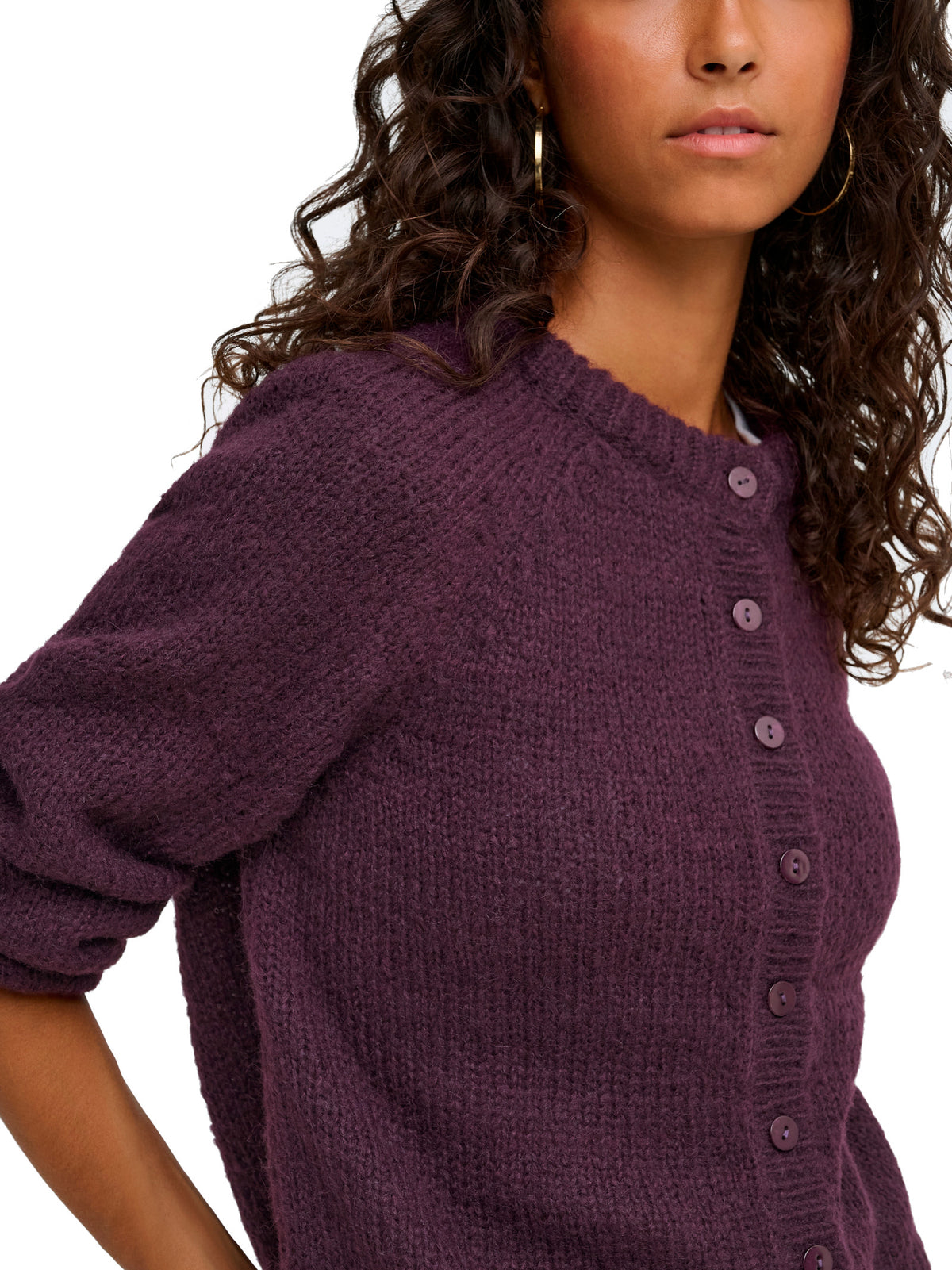 Cardigan Only Alyssa Bordeaux 15377949 /Blackberry Wine ONLY 