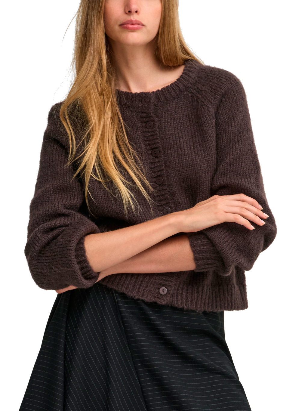 Cardigan Only Alyssa Marrone 15377949 /Chocolate Torte ONLY 