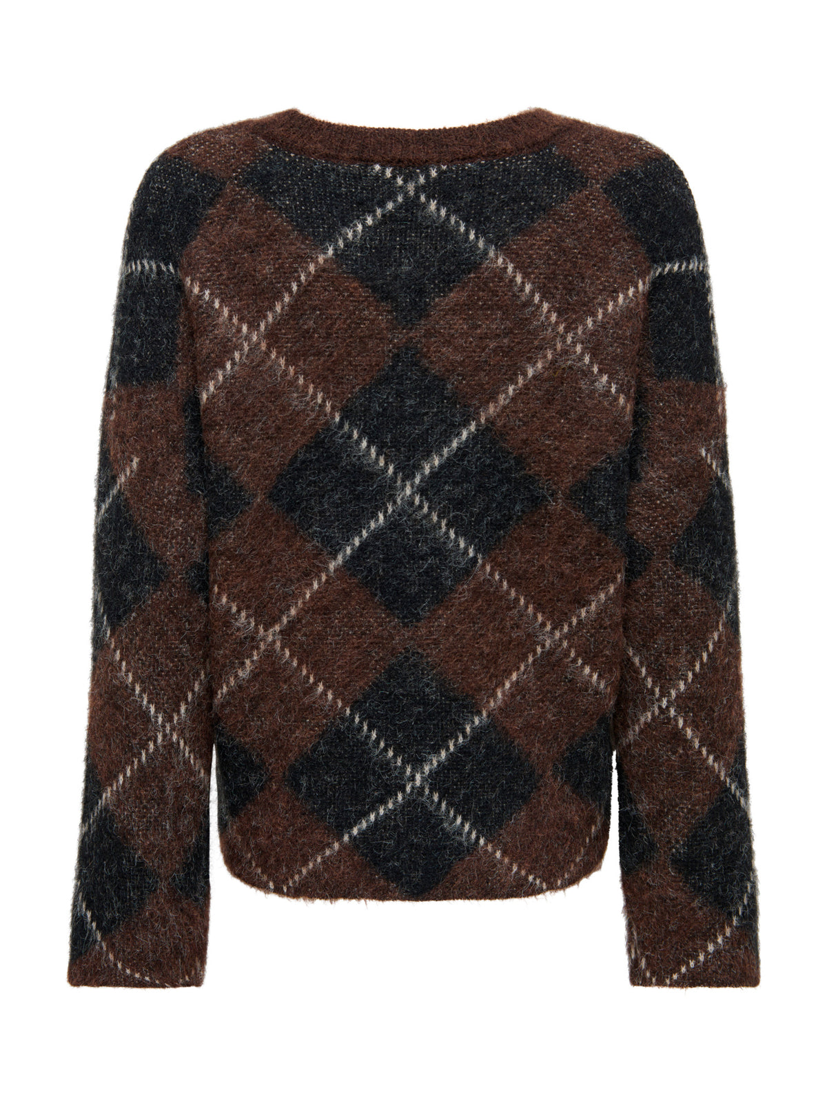 Maglione Only Noeme Marrone a rombi 15378140 /Coffee Bean ONLY 