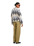 Maglione Only Noeme Grigio a rombi 15378140 /Light Grey Melange ONLY 