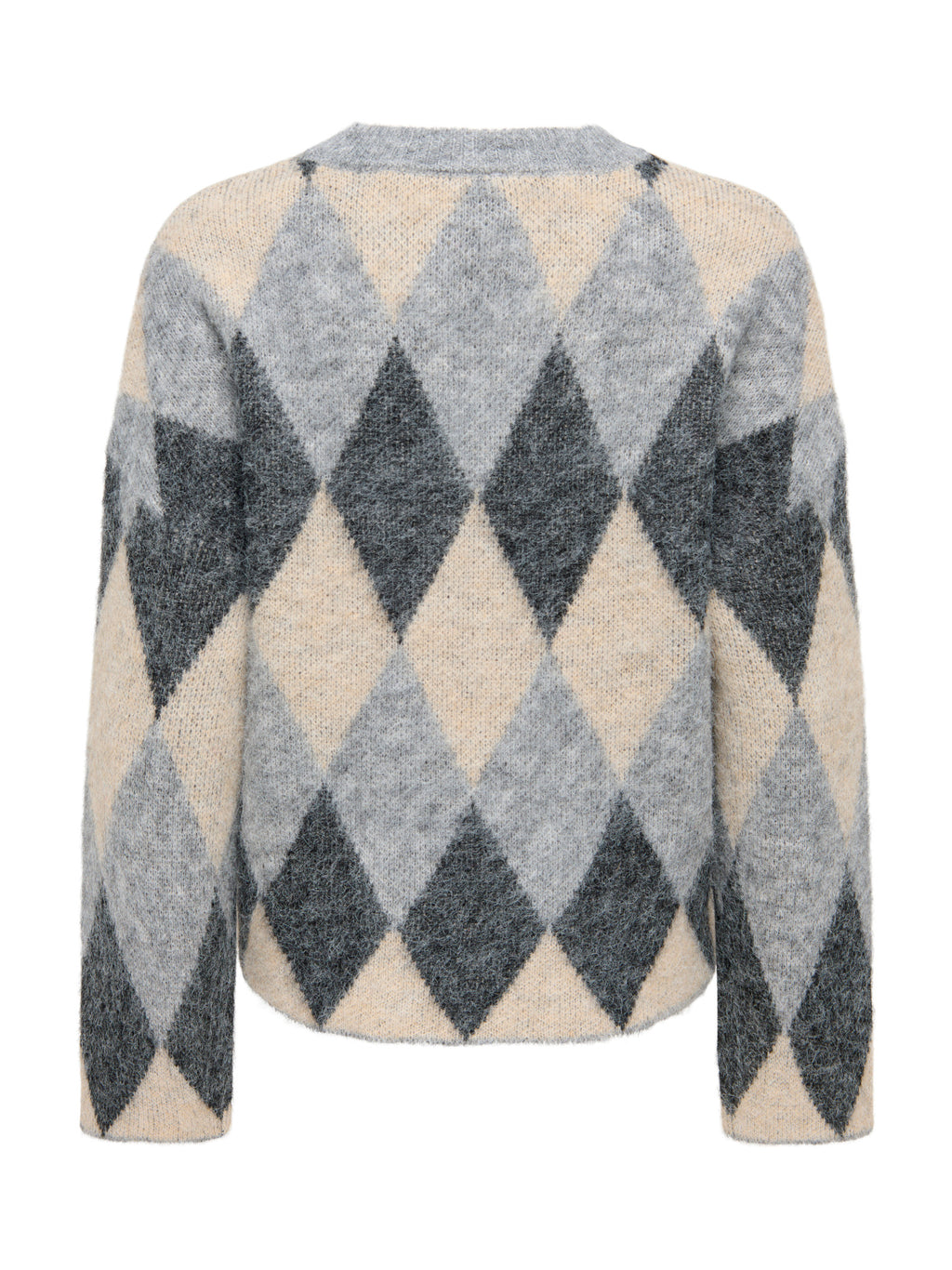 Maglione Only Noeme Grigio a rombi 15378140 /Light Grey Melange ONLY 