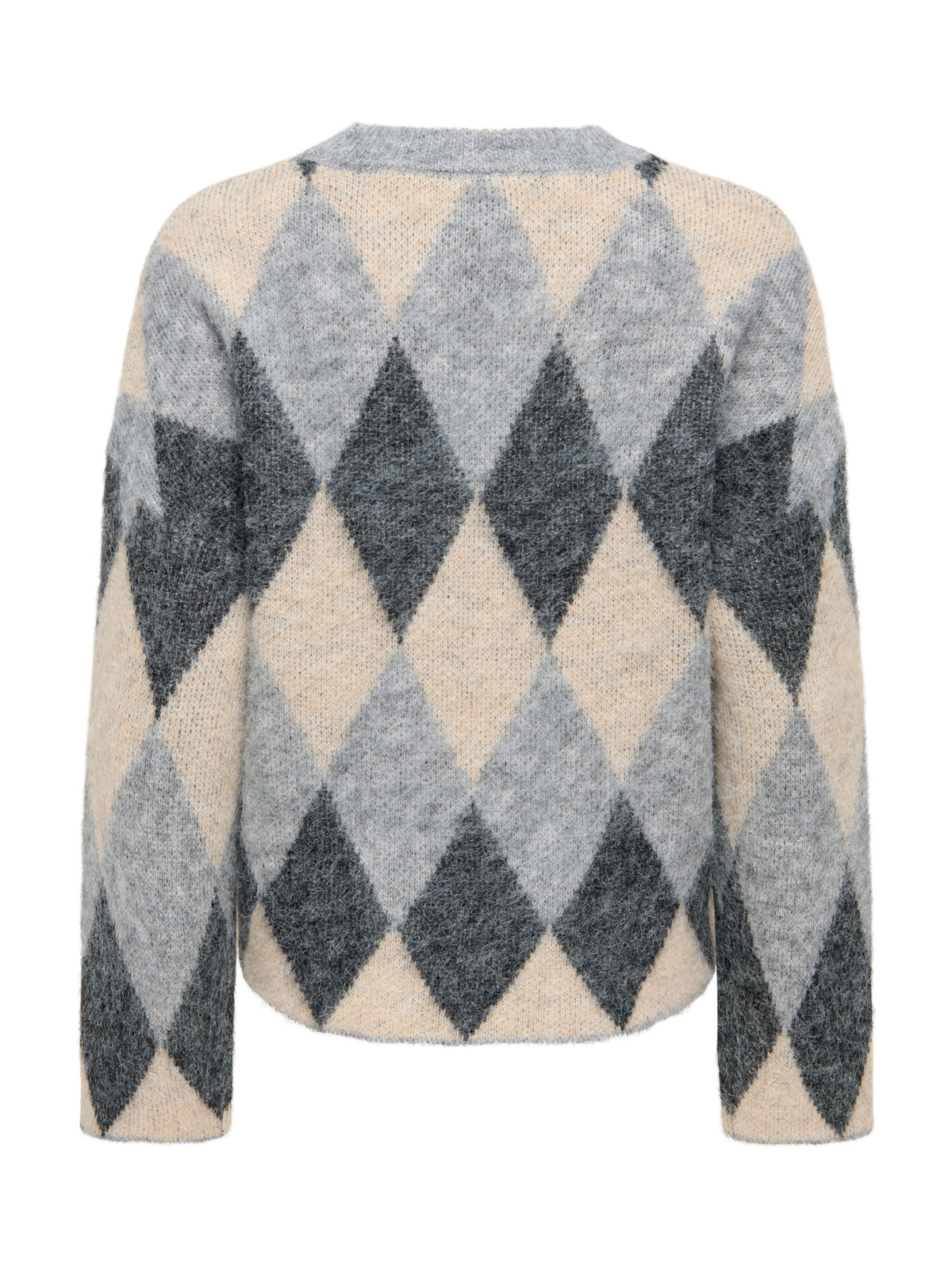 Maglione Only Noeme Grigio a rombi 15378140 /Light Grey Melange ONLY 